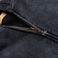 Oversized Double Zip Starlight Black Hoodie