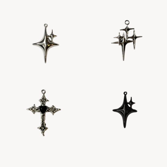 Oversized Double Zip Starlight Black Hoodie