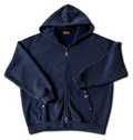 Oversized Double Zip Midnight Blue Hoodie